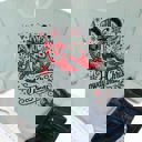 Large Sage Howdy Christmas Graphic Sweatshirt