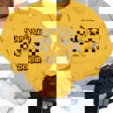Large Yellow Don't Stop Believing  Graphic Sweatshirt