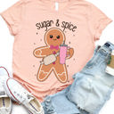 Medium Peach Sugar & Spice Boujee Gingerbread Graphic Tee