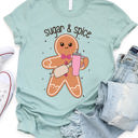 Medium Slate Sugar & Spice Boujee Gingerbread Graphic Tee