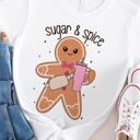 Large White Sugar & Spice Boujee Gingerbread Graphic Tee