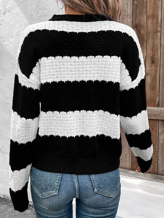 Striped Knit Sweater