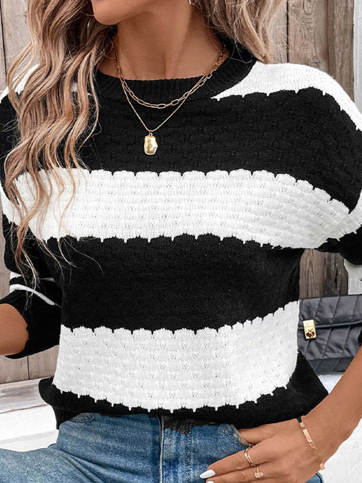 Striped Knit Sweater