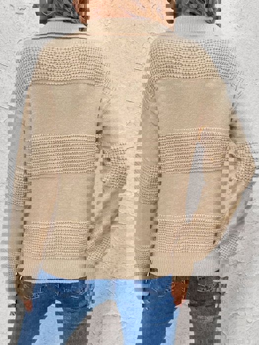 Textured Collared Sweater