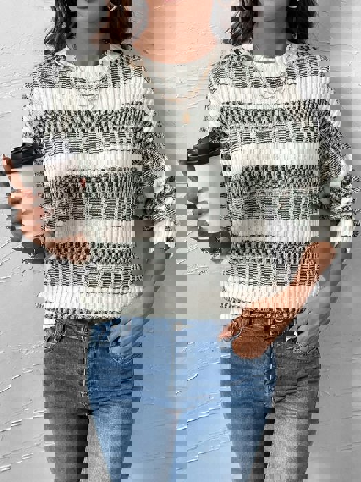 Textured Stripe Sweater