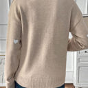 Medium Lace Trim Heart Detail Sweater