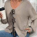 Large Animal Print Bow Detail Sweater