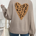 Small Animal Print Bow Detail Sweater