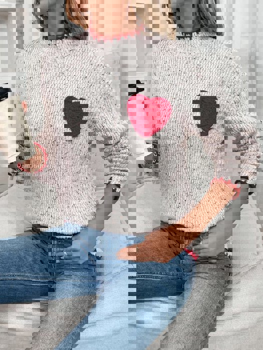 Stitched Heart Detail Sweater