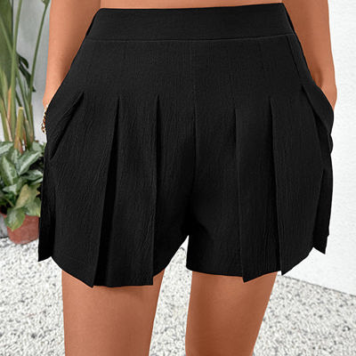 Pleated Front Shorts