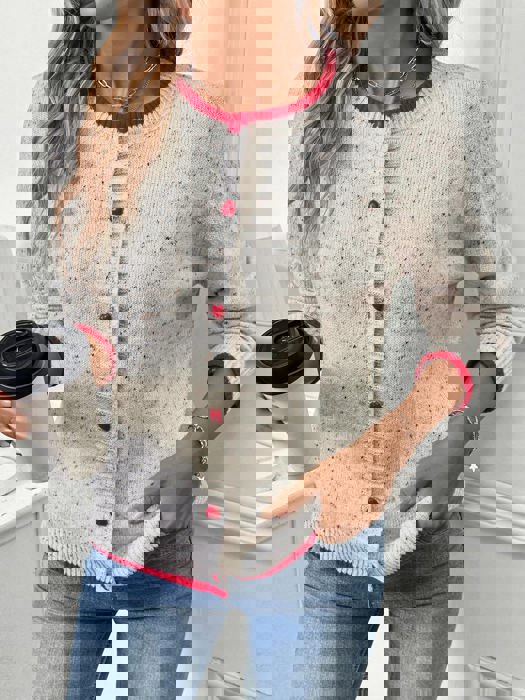 Multicolor Knit Sweater Cardigan