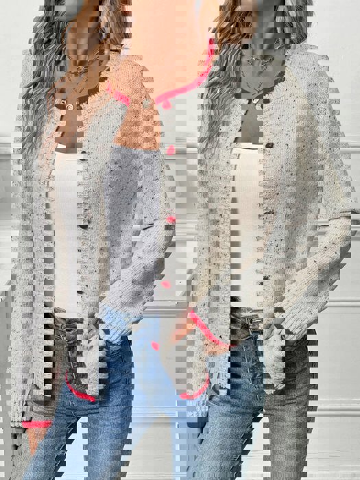 Multicolor Knit Sweater Cardigan