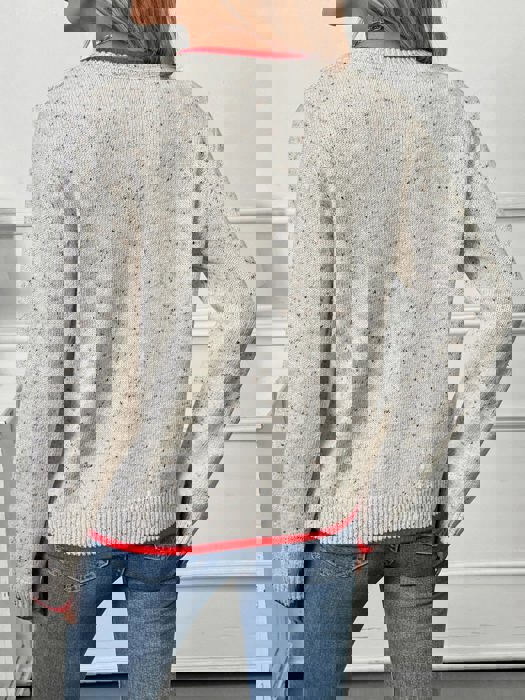 Multicolor Knit Sweater Cardigan