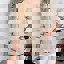 Large Varsity Inspired Zip Up Sweater