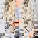 Large Varsity Inspired Zip Up Sweater