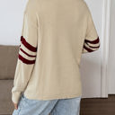 Large Retro Stripe Vneck Sweater