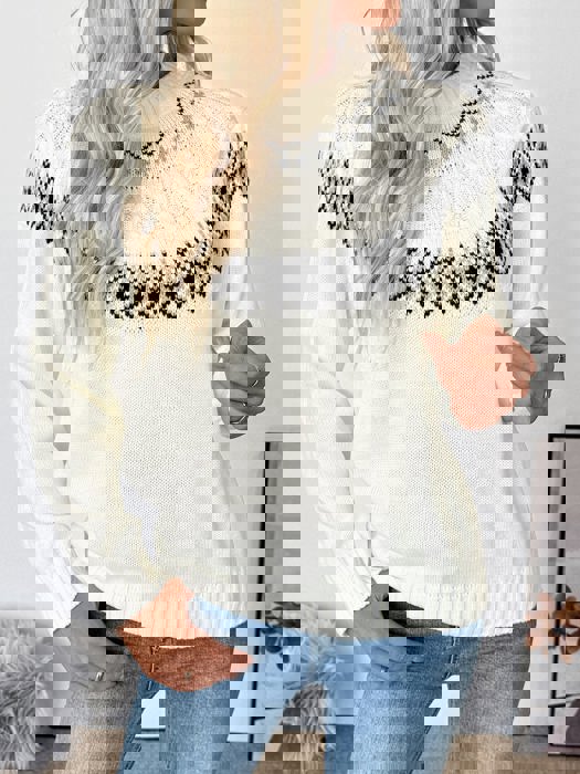 Fair Isle Cableknit Sweater