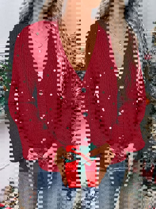 Pearl Detail Sweater Cardigan