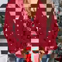 Large Pearl Detail Sweater Cardigan