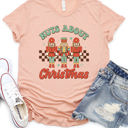 XL Peach Nuts About Christmas Graphic Tee