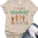 Medium Tan Most Wonderful Time Of The Year Nutcracker Graphic Tee