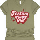 Medium Olive Festive AF Graphic Tee