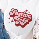 Large White Festive AF Graphic Tee