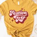 Medium Yellow Festive AF Graphic Tee