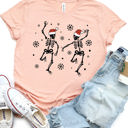 XL Peach Santa Skeleton Graphic Tee