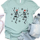 Large Slate Santa Skeleton Graphic Tee
