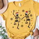 XL Yellow Santa Skeleton Graphic Tee