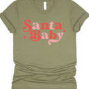 Large Olive Santa Baby Graphic Tee