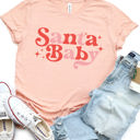 Large Peach Santa Baby Graphic Tee