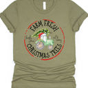  Farm Fresh Christmas Trees Tractor Graphic Tee