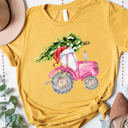  Christmas Tree Tractor Graphic Tee