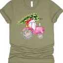  Christmas Tree Tractor Graphic Tee