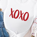 Large White XOXO Graphic Tee