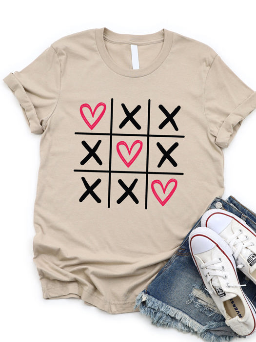 Tic Tac Toe Valentine Graphic Tee