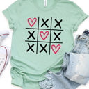 Large Slate Tic Tac Toe Valentine Graphic Tee