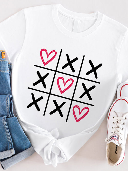 Tic Tac Toe Valentine Graphic Tee