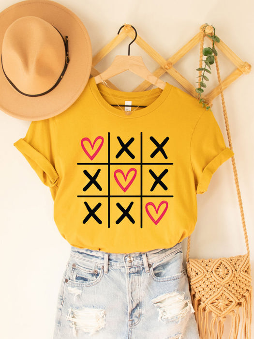 Tic Tac Toe Valentine Graphic Tee