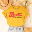 XL Yellow Love More Graphic Tee