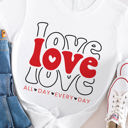 Large White Love All Day Every Day Graphic Tee