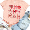  Valentine Patterned Bows Graphic Tee