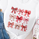  Valentine Patterned Bows Graphic Tee