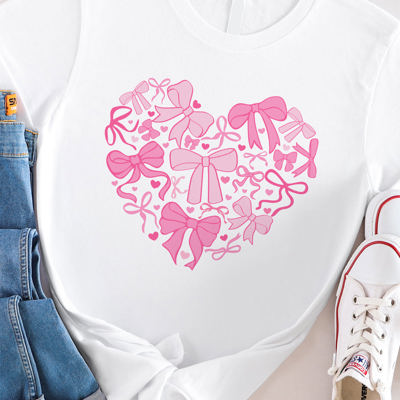 Coquette Bow Heart Graphic Tee