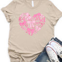  Coquette Bow Heart Graphic Tee