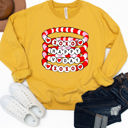 Large Yellow Happy V-day Beaded Bracelets Graphic Sweatshirt