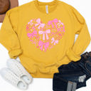  Coquette Bow Heart Graphic Sweatshirt