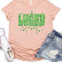 Large Peach Lucky Bow Graphic Tee